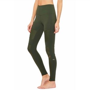 All Yoga Green Moto Legging